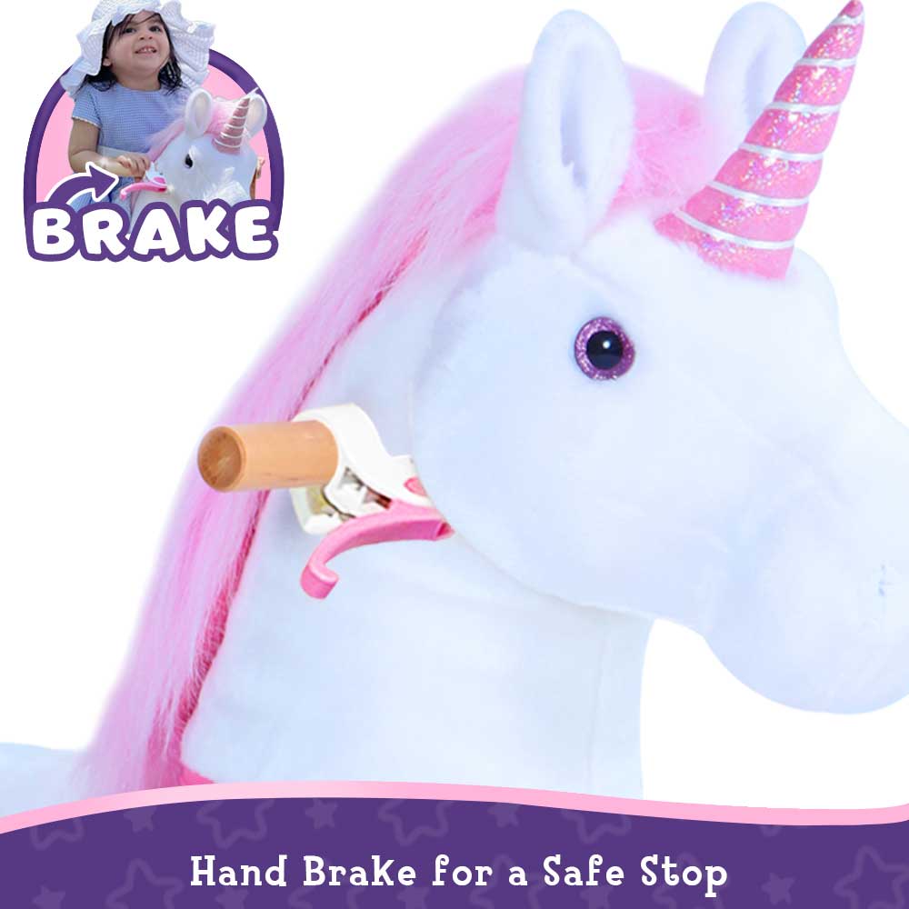 pink unicorn ride on toy 3