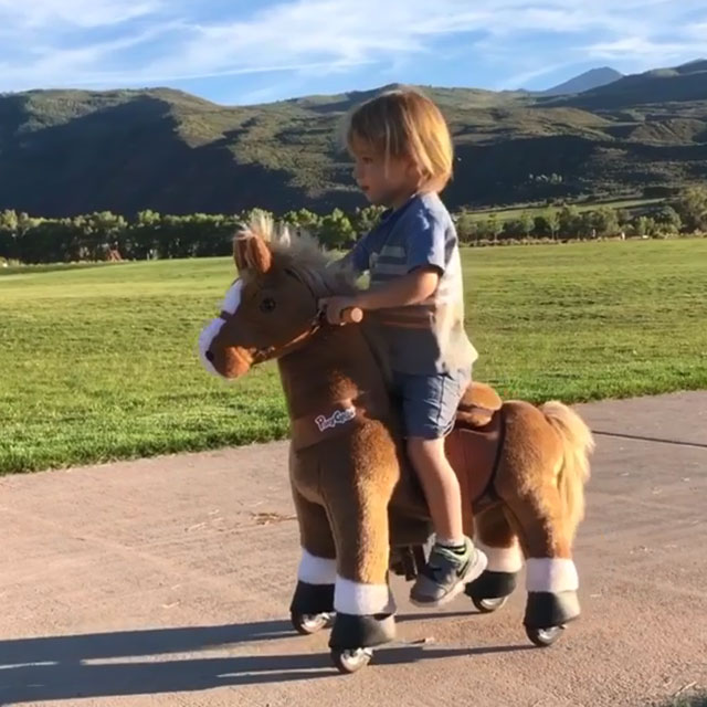 3 year old Cowgirl fun on her little pony